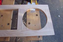 Jigsawed out the rough hole for the clock face