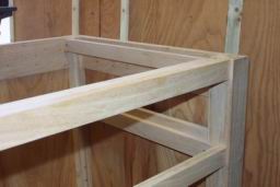 Close-up of drawer slides