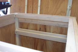 Close-up of drawer slides