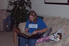 Uncle Tom gives Jesse a laptop